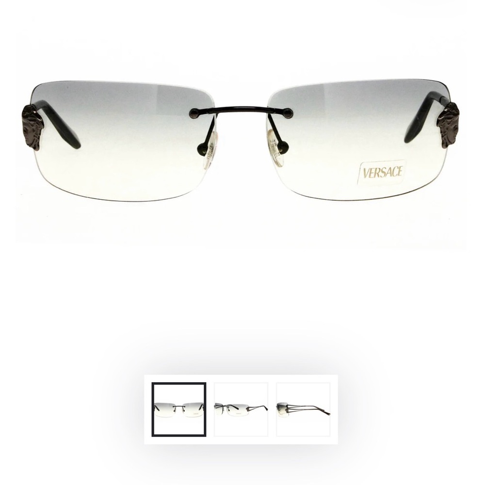 Vintage Versace Rimless Gradient Sunglasses -rare find